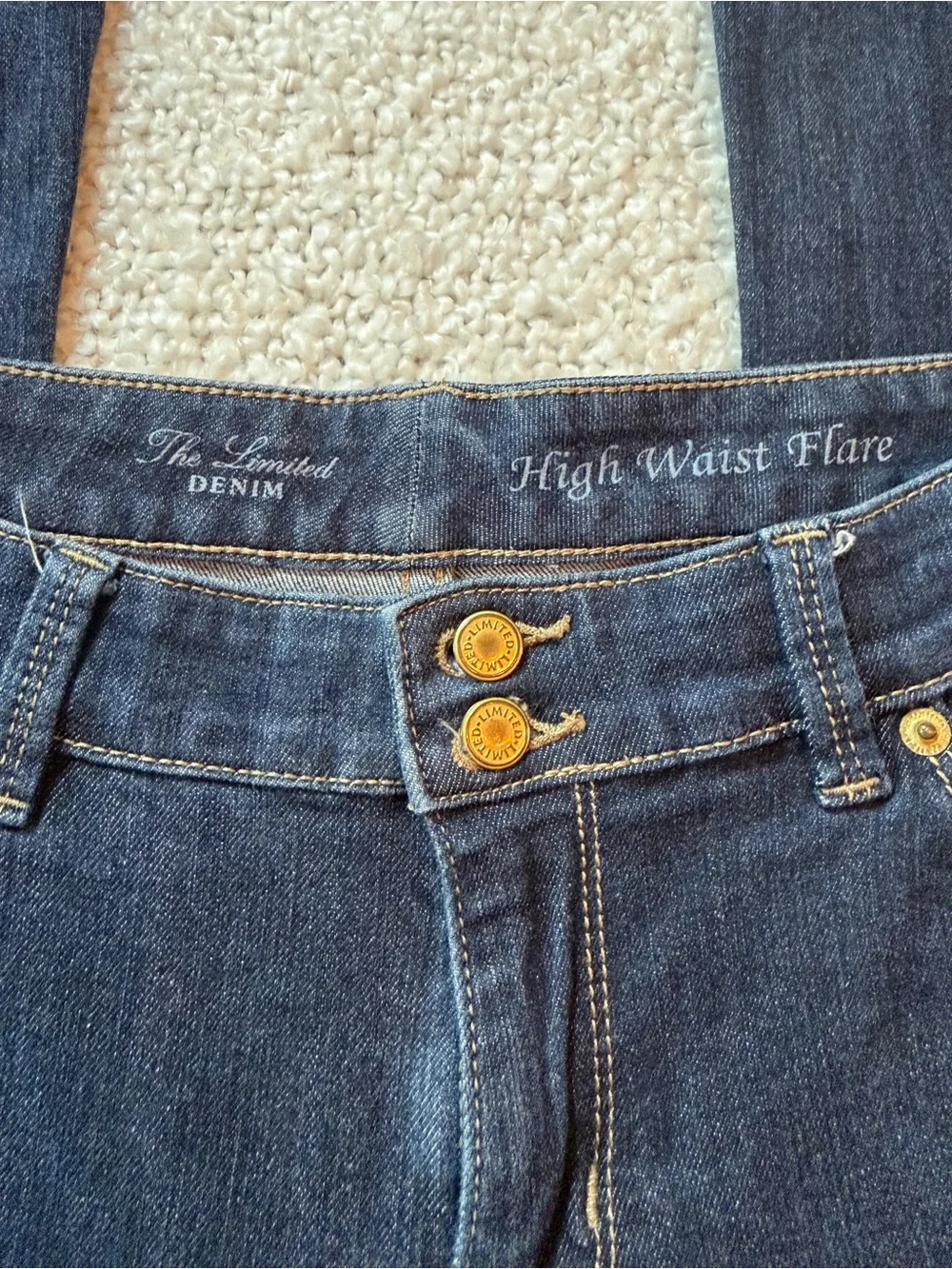 The Limited High Waist Flare Jeans - Dark Indigo